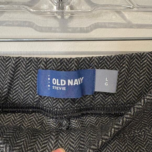 Old Navy Women's Stevie Pants Pull On Pants Elastic Stretch Large Gray Chevron - Picture 5 of 6